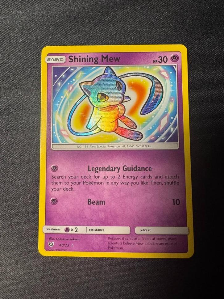 Shining Mew 40/73 - Shining Legends, Hobby en Vrije tijd, Verzamelkaartspellen | Pokémon, Zo goed als nieuw, Losse kaart, Ophalen of Verzenden