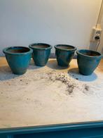 4x Terracotta Bloempotten - 12cm - Amsterdam, Ophalen, Gebruikt, Rond, Binnen