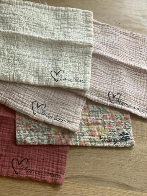 Speendoekjes met (eigen) opdruk., Kinderen en Baby's, Kraamcadeaus en Geboorteborden, Nieuw, Kraamcadeau, Ophalen of Verzenden