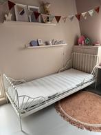 IKEA Minnen meegroeibed incl. matras, lattenbodem&beschermer, Gebruikt, 70 tot 85 cm, Ophalen of Verzenden, Lattenbodem