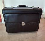 Pilotenkoffer, zwart leder, zeer compleet, iprst., Ophalen of Verzenden, Gebruikt, Leer, Minder dan 50 cm