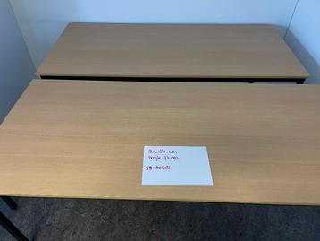 tafel/bureau 80x180 cm hoogte 73 cm 2 stuks bruin zwart beschikbaar voor biedingen