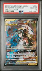 Reshiram & Zekrom GX PSA 10 - 064/049 Japanese Dream League, Ophalen of Verzenden, Zo goed als nieuw, Losse kaart
