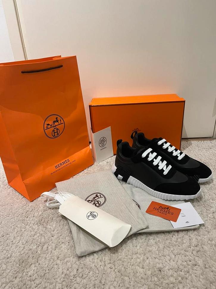 Hermes bouncing sneakers zwart wit 40/41/42/43/44 (IN STOCK), Kleding | Heren, Schoenen, Nieuw, Sneakers of Gympen, Zwart, Ophalen of Verzenden