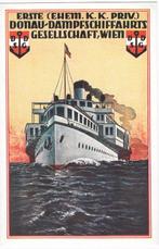 Donau-Dampfschiffahrts Gesell. Wein / mooie repro van poster, Verzamelen, Scheepvaart, Verzenden, Nieuw, Motorboot, Kaart, Foto of Prent