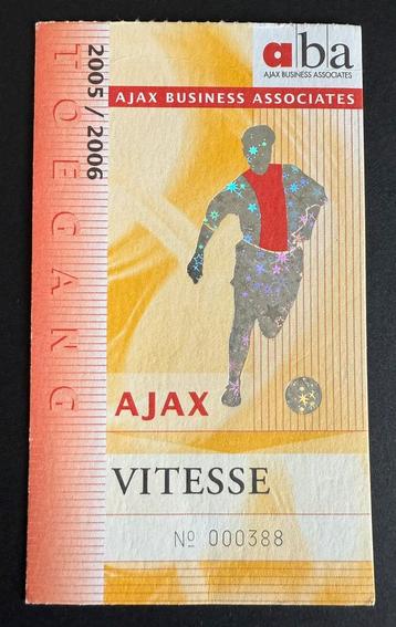 Voetbal Ticket / Toegangskaart  AJAX - VITESSE  12-04-2006 beschikbaar voor biedingen