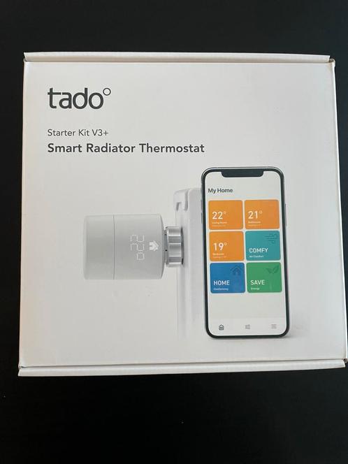 tado V3+ Slimme Radiatorknop Starterskit + 2x radiatorknop, Doe-het-zelf en Verbouw, Thermostaten, Nieuw, Ophalen of Verzenden