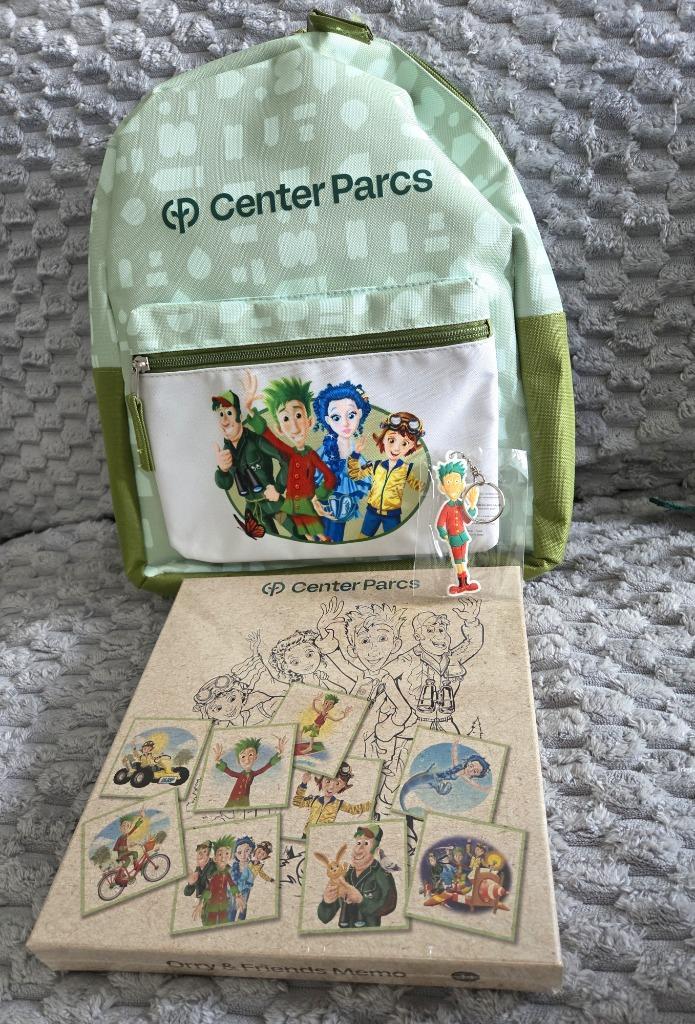 Centerparcs Rugtas met Memory spel en Sleutelhanger Orrie, Kinderen en Baby's, Speelgoed | Overig, Zo goed als nieuw, Jongen of Meisje
