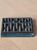 Prachtig antiek koperen abacus / telraam groen marmeren blok, Antiek en Kunst, Ophalen of Verzenden