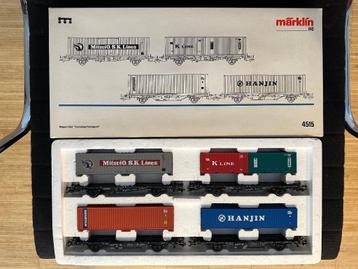 Marklin 4515 H0 Set van vier containerwagens DB in ovp beschikbaar voor biedingen