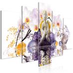 1014 Engel Orchidee 5 Luik Schilderij 200x100cm Nieuw XXL, Huis en Inrichting, Woonaccessoires | Schilderijen, Tekeningen en Foto's