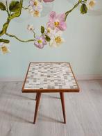 Mozaïek planten tafeltje bijzettafel 32x32 vintage, Huis en Inrichting, Tafels | Bijzettafels, Ophalen, Minder dan 55 cm, Rond