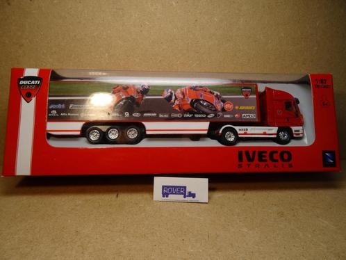 NEW RAY 1:87, DIE-CAST IVECO "DUCATI RACE-TEAM", Zie Foto`s, Hobby en Vrije tijd, Modelauto's | 1:87, Zo goed als nieuw, Bus of Vrachtwagen