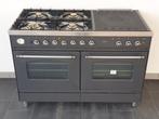 Luxe Fornuis Boretti 120cm antraciet Coupe De Feu, 60 cm of meer, Ophalen of Verzenden, Zo goed als nieuw, Energieklasse A of zuiniger