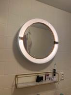 Allibert Wandspiegel badkamer rond Vintage Retro Jaren 60, Huis en Inrichting, Woonaccessoires | Spiegels, Gebruikt, Rond, Ophalen of Verzenden