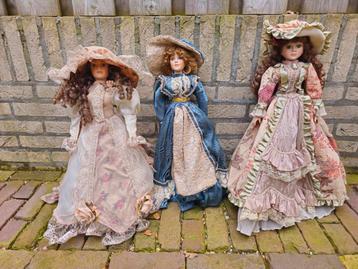 3 Vintage Poppen beschikbaar voor biedingen