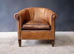 traditioneel Engelse Club fauteuils, Huis en Inrichting, Ophalen, Gebruikt, Minder dan 75 cm, Leer