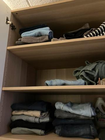 Ikea PAX kledingkast houtkleur met twee lades - afbeelding 4