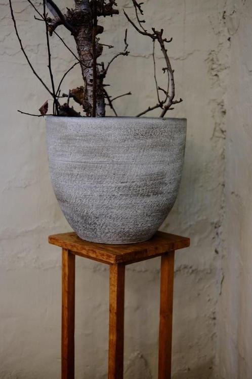 japandi plantenpotten binnenpot buitenpot design, Tuin en Terras, Bloempotten, Aardewerk, Minder dan 25 cm, Rond, Ophalen of Verzenden