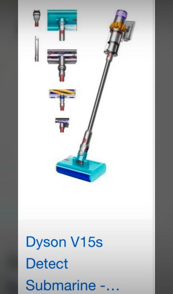 Dyson V15s Detect Submarine - Krachtige Stofzuiger!, Witgoed en Apparatuur, Stofzuigers, Nieuw, Stofzuiger, 2000 watt of meer