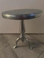 Zilveren bijzettafel, Huis en Inrichting, Tafels | Bijzettafels, 45 tot 60 cm, Minder dan 55 cm, Gebruikt, Rond