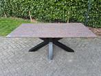 Granieten Tuintafel 180x90x2x74 Met Metalen Matrix Poot, Ophalen, Zo goed als nieuw, Rechthoekig, Overige materialen