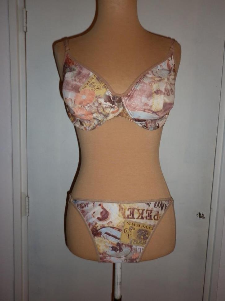 Bh setje 85D slip maat large  merk: boobs & bloomers, Kleding | Dames, Ondergoed en Lingerie, Setje, Overige kleuren, Verzenden