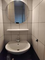 Wastafel set, planchet, spiegel , Grohe mengkraan., Ophalen, Zo goed als nieuw, Steen, Wastafel
