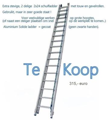 Aluminium Solide ladder werkhoogte 11.75 m beschikbaar voor biedingen