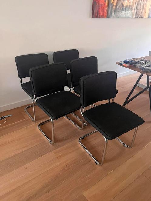5 Zuiver Ridge Eetkamerstoel zwart, Huis en Inrichting, Stoelen, Gebruikt, Eén, Zwart, Ophalen