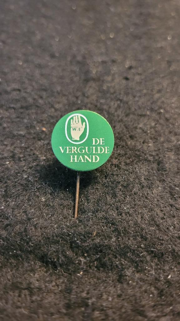 WE de vergulde hand Amsterdam speldje, Verzamelen, Speldjes, Pins en Buttons, Zo goed als nieuw, Speldje of Pin, Merk, Verzenden
