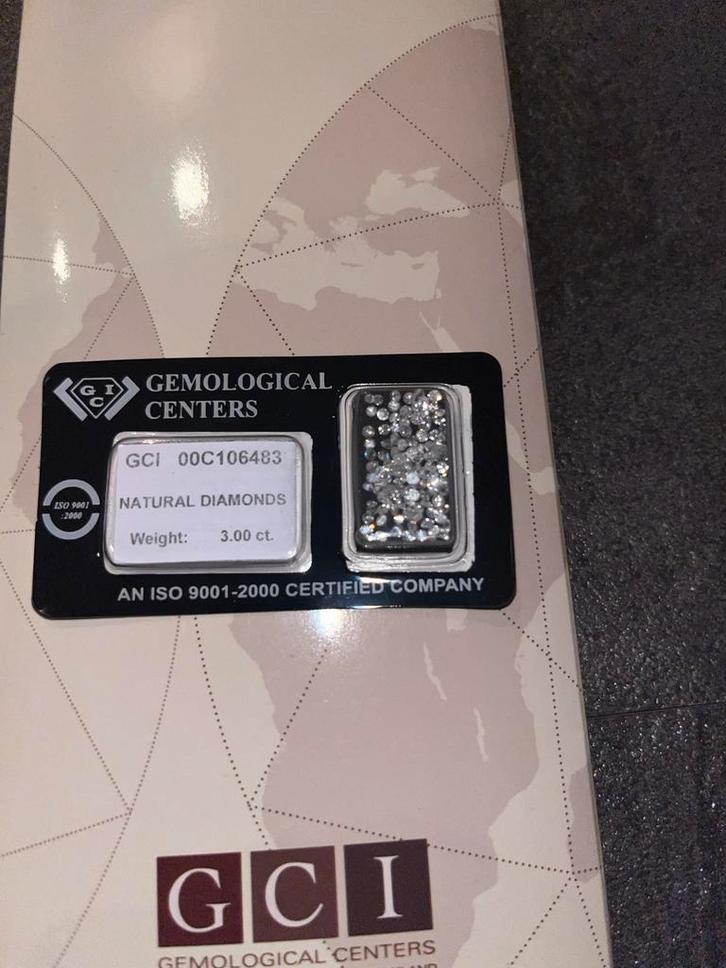 Gecertificeerde natuurlijke Diamanten VVS - SI - 3.00 ct, Sieraden, Tassen en Uiterlijk, Edelstenen, Nieuw, Ophalen of Verzenden