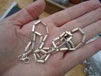 mooie echt zilveren staafjes ketting 44,5 cm lang en 12 gram, Ophalen of Verzenden, Zo goed als nieuw, Zilver, Zilver