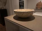 Crème Marmeren Fruitschaal - 40cm nieuw, Huis en Inrichting, Woonaccessoires | Schalen en Manden, Ophalen, Schaal, Rond, Nieuw
