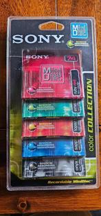 5 minidiscs in verpakking 74 min  Sony Shock absorbing, Audio, Tv en Foto, Walkmans, Discmans en Minidiscspelers, Verzenden, Minidisc-recorder