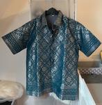 Nieuw! Heren Overhemd Batik Zijde uit Indonesie maat M, Ophalen of Verzenden, Nieuw, Blauw, Halswijdte 39/40 (M)