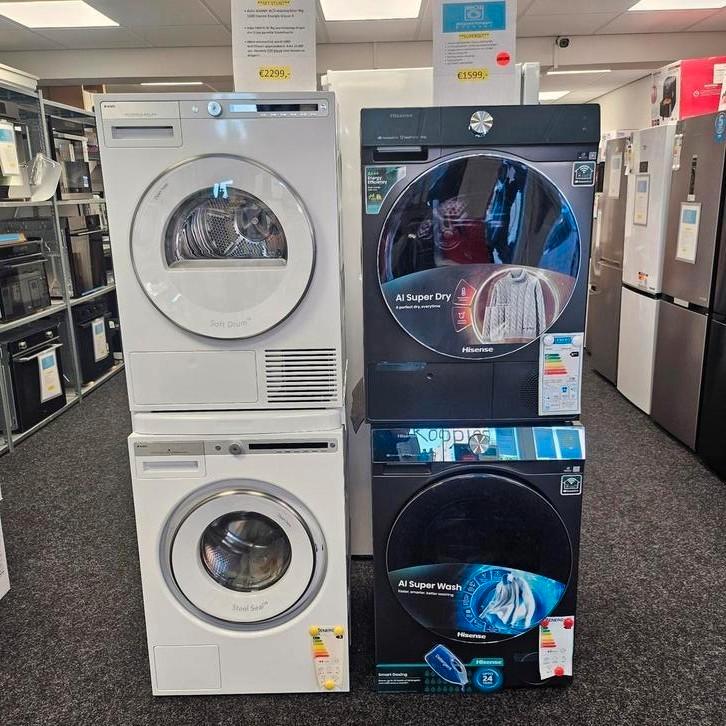 Witgoed Koopjes Brabant alle modellen wasmachines, Witgoed en Apparatuur, Wasmachines, Nieuw, 8 tot 10 kg, 85 tot 90 cm, 1200 tot 1600 toeren