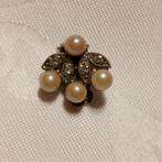 Vintage art deco oorclip met parels en strass, Ophalen of Verzenden, Gebruikt, Overige materialen
