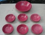 Vintage Zevendelig Serveer Schalen-set Western-Germany 40's, Ophalen of Verzenden