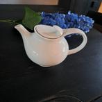 Witte porseleinen theepot, rond model met aparte deksel, Huis en Inrichting, Keuken | Servies, Ophalen, Overige typen, Nieuw, Overige stijlen