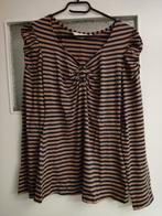 Miss Etam dames longsleeve zwart / terra gestreept, Kleding | Dames, T-shirts, Maat 38/40 (M), Overige kleuren, Ophalen of Verzenden