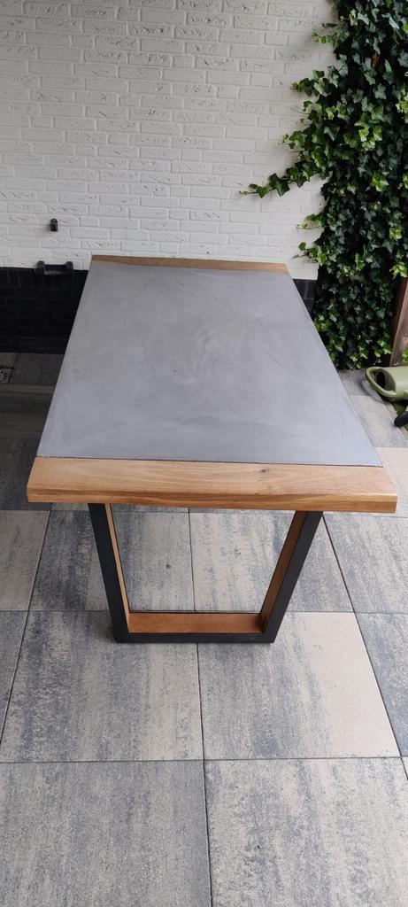 Eettafel betonlook, Huis en Inrichting, Tafels | Eettafels, Zo goed als nieuw, 50 tot 100 cm, 150 tot 200 cm, Vier personen, Rechthoekig