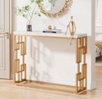 Moderne Consoletafel / Wandtafel - Wit Gouden Tafel Marmer, Verzenden, Nieuw