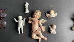 5 beeldjes engel.  Bisque en porselein, Gebruikt, Ophalen of Verzenden