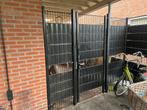Dubbelstaafmat Hekwerk met Poort, Tuin en Terras, Tuinhekken en Hekwerk, Met poort, Gebruikt, Dubbelstaafmat hekwerk, Ophalen of Verzenden