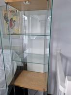 Glazen vitrinekast met houten details, Huis en Inrichting, Ophalen, Met plank(en), Glas, 50 tot 100 cm