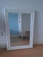 Spiegel, wit landelijk 50x70 cm, Ophalen, Zo goed als nieuw, Rechthoekig, Minder dan 100 cm