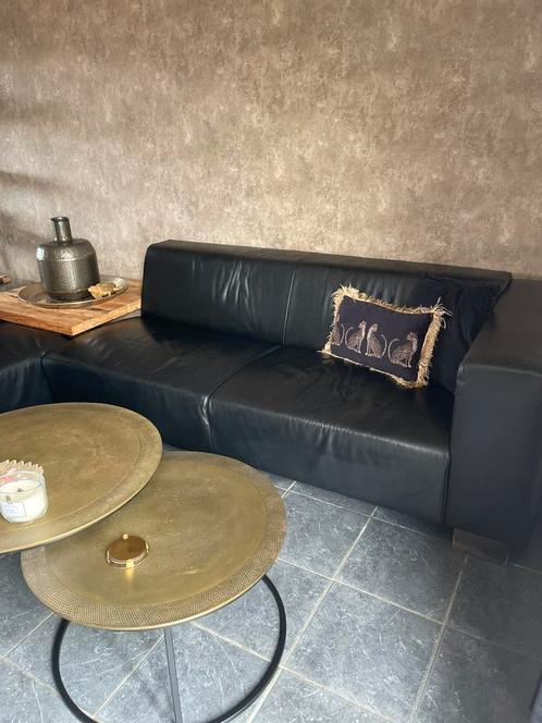 Lederen Bank, Huis en Inrichting, Banken | Bankstellen, Zo goed als nieuw, 75 tot 100 cm, Leer, Ophalen of Verzenden