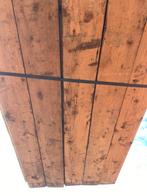 40 m2 vloer / dakhout gebruikt voor hergebruik., Doe-het-zelf en Verbouw, Hout en Planken, Minder dan 25 mm, Nieuw, Ophalen of Verzenden