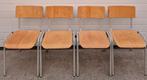 9 x Vintage schoolstoelen houten cafe stoelen horeca retro, Huis en Inrichting, Stoelen, Ophalen of Verzenden, Zo goed als nieuw